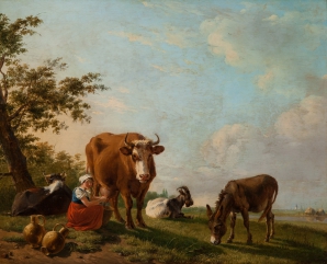 Пейзаж с коровами, Вербукховен Эжен Жозеф