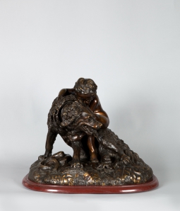 Собака, защищающая мальчика от змеи (пара скульптур), Люшен Аугусте Жан-Баптист