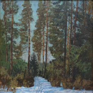 Лесная дорога зимой, Жуковский Станислав Юлианович